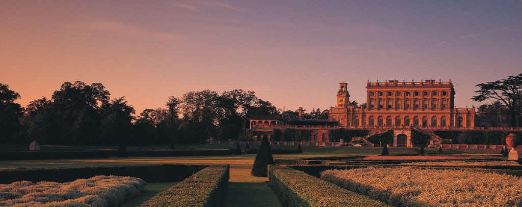 Ten Private Membership - Ten Members' Choice: Best Boutique Hotels In The UK Cliveden House (one of our members' favourite boutique hotels in the UK) and it's grounds at sunset