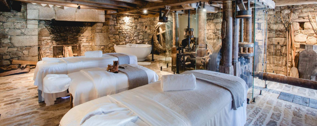 Ten Private Membership - The Best European Spa Hotels Treatment room at Domaine des Etangs, Massignac, one of the best spa hotels to visit in 2021
